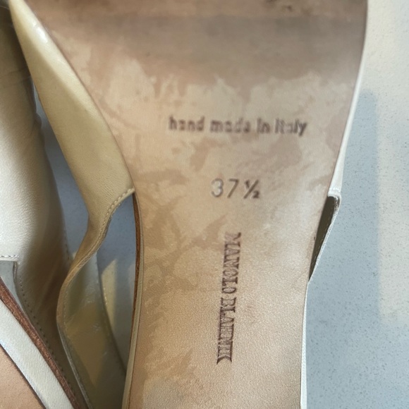 Manolo Blahnik Leather Heals Made in Italy size 37.5-38 - Picture 10 of 15